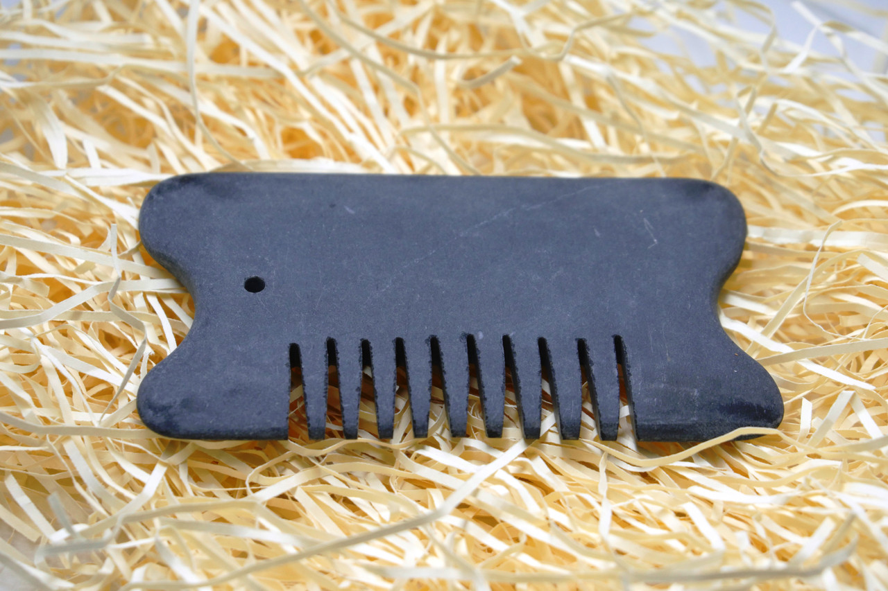 Масажер шунгіт Гуаша гребінь прямий з двома виїмками, фото 1