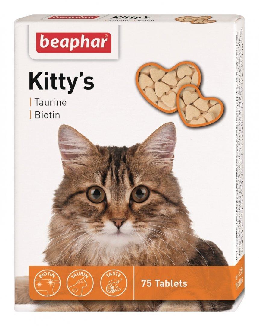 Beaphar Kitty's Taurin + Biotin вітаміни з таурином та біотином- 75 таб