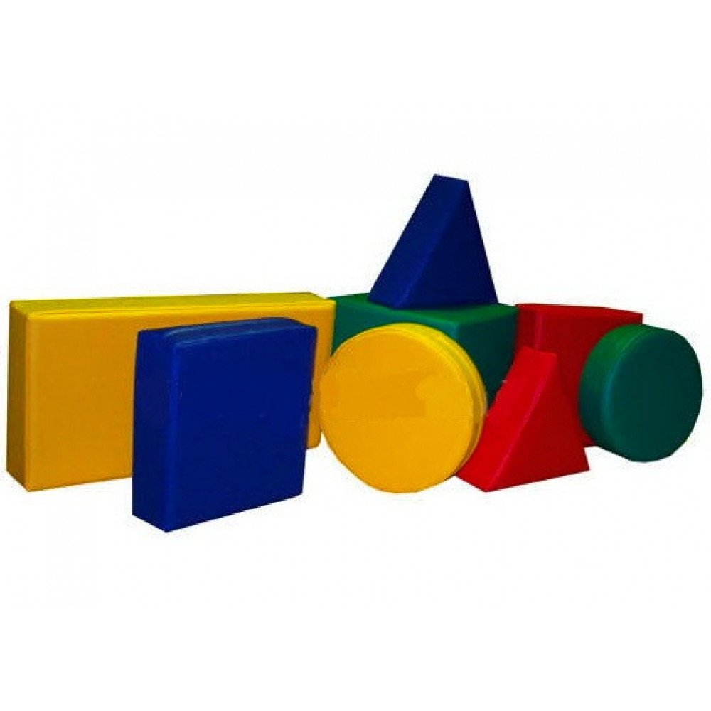 М'який модульний конструктор, шкірозамінник Різнобарвний 8 елементів (Тіа-sport ТМ)