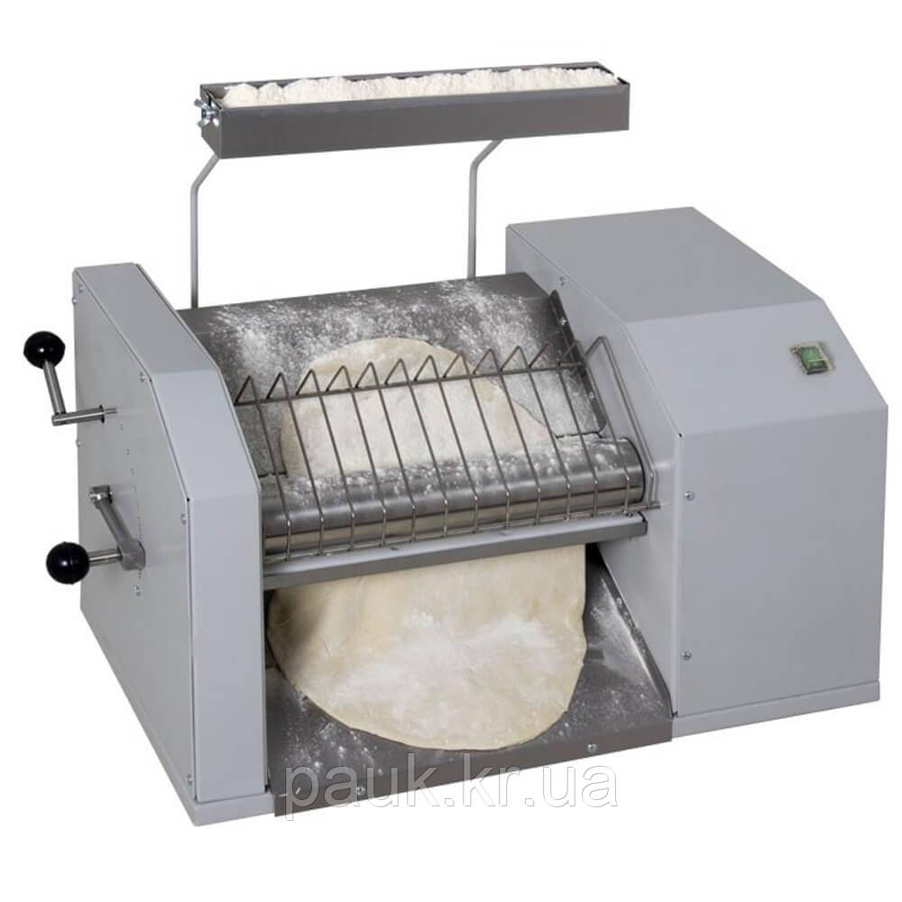Машина для розкочування тіста МТЕ-380 з просівачем муки, професійна тісторозкатувальна машина, апарат для розкочування тіста, фото 1