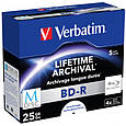 Диск BD Verbatim 25Gb 4x Jewel Case 5шт M-Disc Archival Media (43823), фото 2