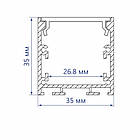 Профіль накладної алюм.анодований 35х35мм CAB256 FERON (2м), фото 10