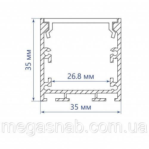 Профиль накладной алюм.анодированный 35х35мм CAB256 FERON (2м) - фото 10 - id-p1576178247