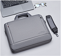 Сумка, портфель для ноутбука или документов 15,6" , цвет серый ( код: N017S )