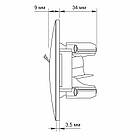 Розетка одинарна чорна комп'ютерна CAT6 VIDEX BINERA графіт (VF-BNSK1PC6-BG)(20/120), фото 4