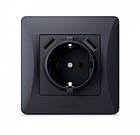 Розетка чорна одинарна + 2 USB VIDEX BINERA графіт (VF-BNSK1GU2-BG)(20/120), фото 2