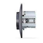 Розетка чорна одинарна + 2 USB VIDEX BINERA графіт (VF-BNSK1GU2-BG)(20/120), фото 4