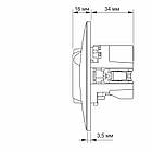 Розетка чорна одинарна + 2 USB VIDEX BINERA графіт (VF-BNSK1GU2-BG)(20/120), фото 5