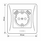 Розетка чорна одинарна + 2 USB VIDEX BINERA графіт (VF-BNSK1GU2-BG)(20/120), фото 6