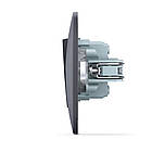 Вимикач чорний двоклавішний VIDEX BINERA графіт (VF-BNSW2-BG) (20/120), фото 4