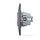 Розетка із заземленням чорна одинарна VIDEX BINERA графіт (VF-BNSK1G-BG)(20/120), фото 4