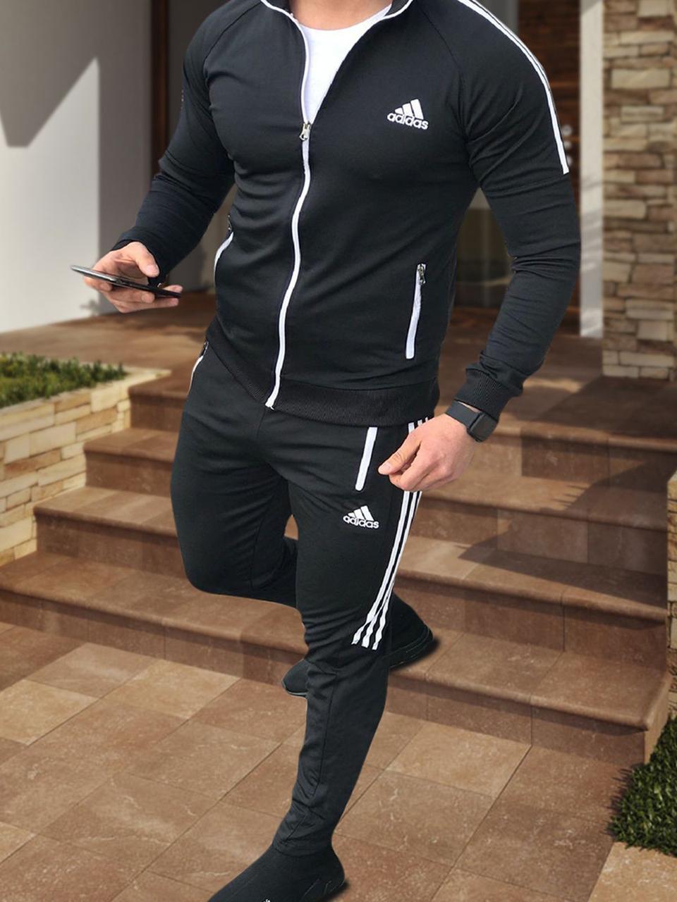Молодіжний спортивний костюм чоловічий із кишенями Adidas, Турецькі Спортивні Костюми Чоловічі Адідас