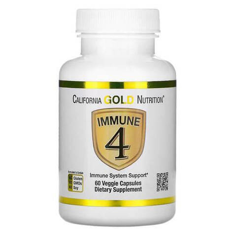 Підтримка імунної системи, California Gold Nutrition Immune 4 60 капсул