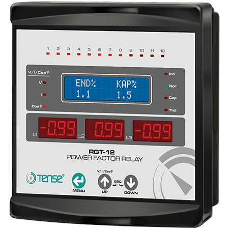 Контролер реактивної потужності, 3-х фазний, 12 ступенів TENSE