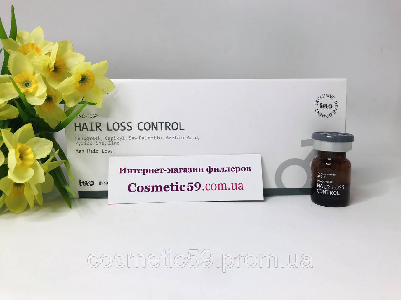 Innoaesthetics Hair Loss Control Терапия андрогенной алопеции у мужчин и женщин, 4 шт по 2.5 мл - фото 1 - id-p1058528623