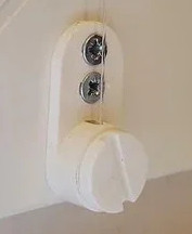 Натягувач тримач фіксатор ліски рулонних штор білий артикул 734678, фото 1