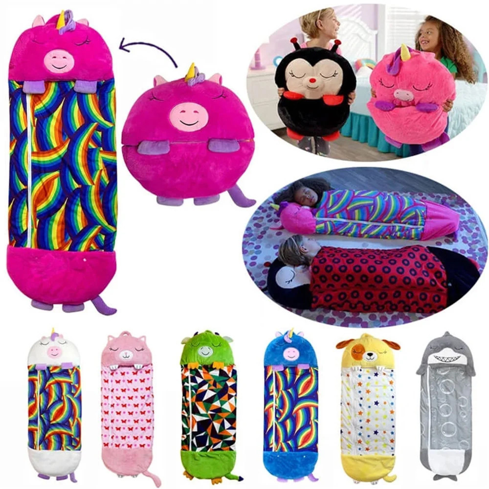 Дитячий спальний мішок-іграшка подушка 140х50 см 3в1 Sleeping Bag EL-2149 Т
