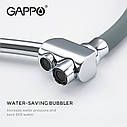 Смеситель Gappo для кухни с гибким изливом под фильтр серый/хром, фото 4