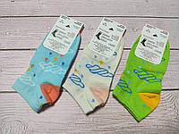 Носки женские короткие демисезонные хлопковые цветные 36-39 размер 12 штук упаковка