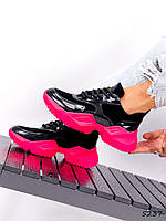 Кросівки жіночі Juli чорні + фуксія 5237, фото 1