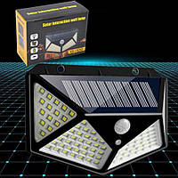 Потужний ліхтар LED світильник на сонячній батареї з датчиком руху і світла BL CL 100