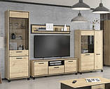 Шафа 2Д Велс (Мебель-Сервіс) 962х557х2077мм дуб артисан+венге, фото 5