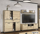 Комод 2Д4Ш Велс (Мебель-Сервіс) 1736х412х802 мм дуб артисан+венге, фото 4