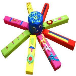 Дитячий дидактичний модуль Восьминіг шкірозамінник Різнобарвний 100 см (Тіа-sport ТМ)