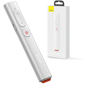 Бездротовий презентер з лазерною указкою Baseus Orange Dot PPT Wireless Presenter (Youth) White