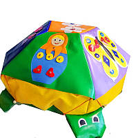 Детский дидактический модуль Черепаха кожзаменитель Разноцветный 110х130 см (Тia-sport ТМ)