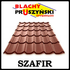 Blachy Pruszynski , металочерепиця ,szafir 0.5 мм РЕ 25 mk RAL 5005, 8016,3005,6005