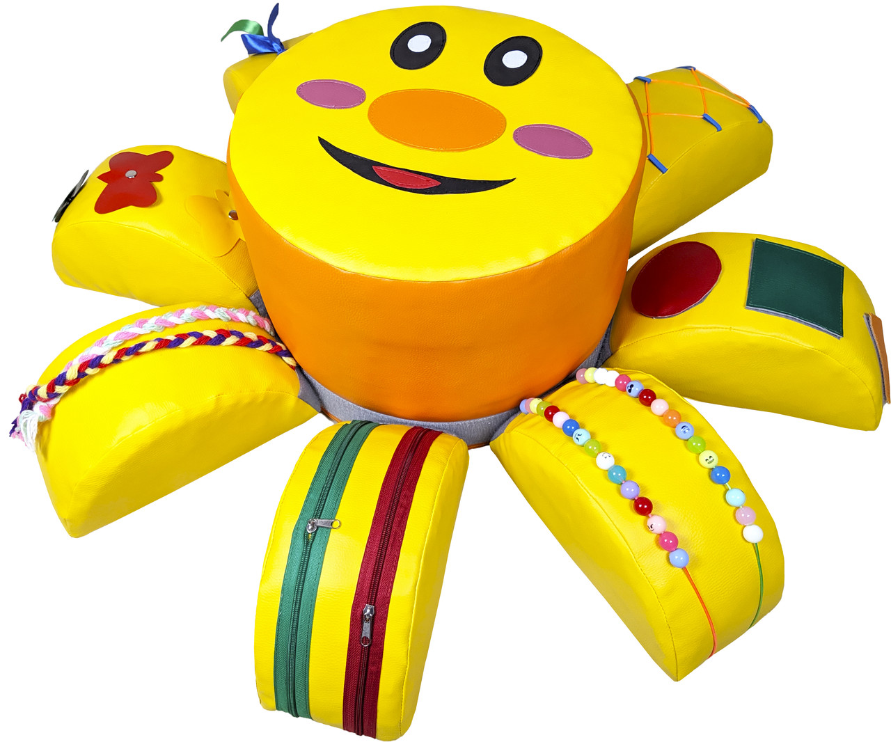 Дитячий дидактичний модуль Сонечко шкірозамінник Різнобарвний 80х80 см (Тіа-sport ТМ)