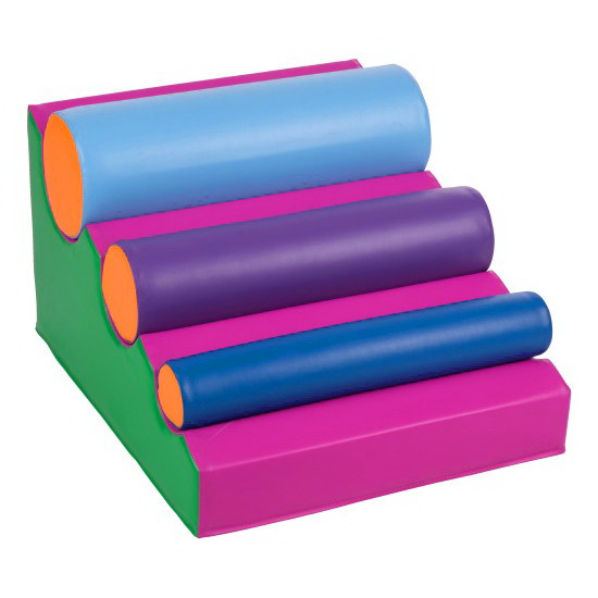 Спортивно-ігровий тренажер Щаблі з колодами шкірозамінник Різнобарвний (Тіа-sport ТМ)