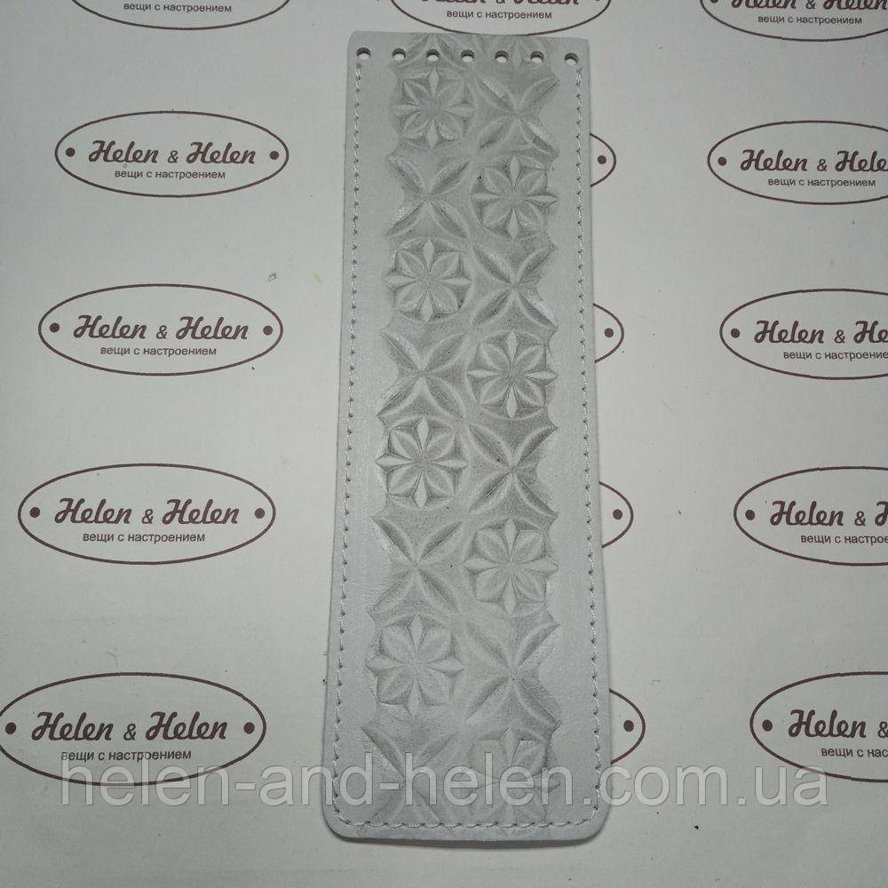 Клапан сумки вузький. "Орнамент". Колір Білий, фото 1