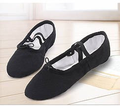 Чешки для дівчаток, розмір 27, устілка 17см, дитячі джазівки для танців гімнастики, хореографії, Чорні