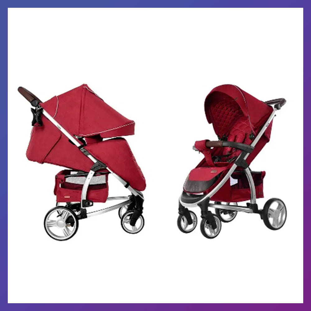 Дитяча прогулянкова коляска - книжка з регульованою спинкою CARRELLO Vista CRL-8505 Ruby Red червона