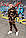Оверсайз костюм ручної роботи Tie-Dye весняний трикотажний костюм коричневого кольору, фото 3