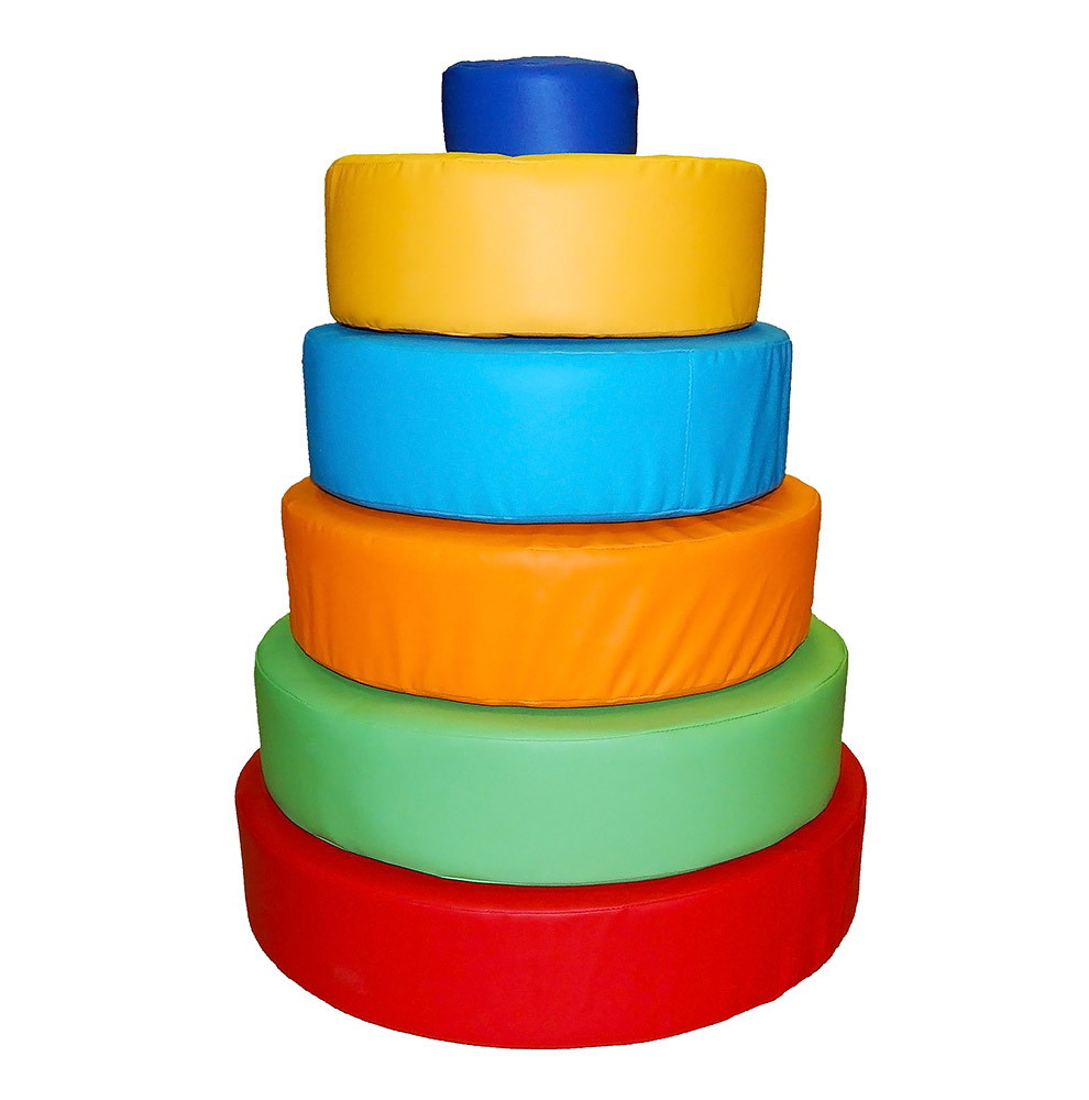 Дитяча модульна Пірамідка шкірозамінник Різнобарвний 92х72 см (Тіа-sport ТМ)