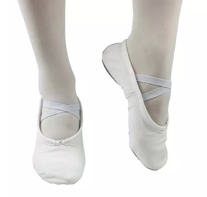 Чешки для дівчаток, розмір 31, устілка 19см, дитячі джазівки для танців гімнастики, хореографії, Білий