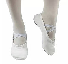 Чешки для дівчаток, розмір 31, устілка 19см, дитячі джазівки для танців гімнастики, хореографії, Білий