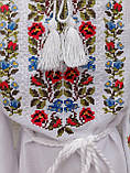 Блуза з вишивкою "Іринка" дівчинці, 100% бавовна, 6-8 років, фото 7