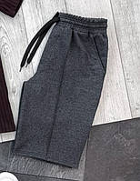 Мужские повседневные шорты летние легкие из коттона серого цвета