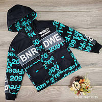 Куртка демисезонная детская для мальчика BNR 7-10 лет, бирюзового цвета