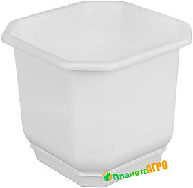 Горшок цветочный Дама , 20*20 см, белый , Украина