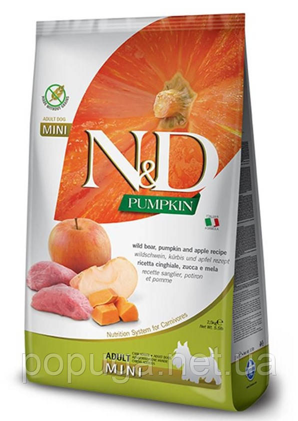 Farmina Boar & Apple Adult Mini корм для дорослих собак дрібних порід ДІКИЙ КОБАН, ГАРВА, ЯБЛОКО,7кг