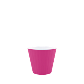 Горщик квітковий Ібіс 13,0х11,2 см з подвійним дном рожево-білий 0,86 л, Україна