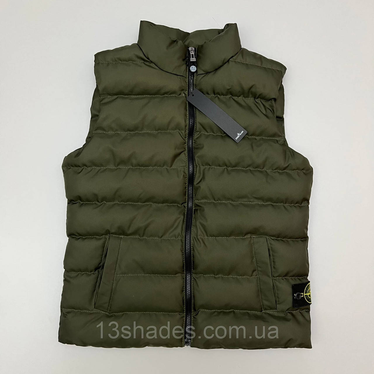 Жилет безрукавка стьобана унісекс оливковий Київ, фото 1