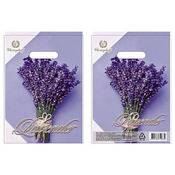 Поліетиленовий пакет із прорізною ручкою 220*300 мм Лаванда 50 шт.