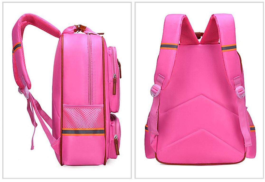 Рюкзак школьный ранец непромокаемый легкий насыщенный розовый, розовый оксфорд нейлон девочке 258В - фото 3 - id-p1022497003