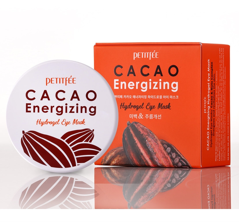 Тонізуючі гідрогелеві патчі з какао Petitfee Cacao Energizing Hydrogel Eye Patch